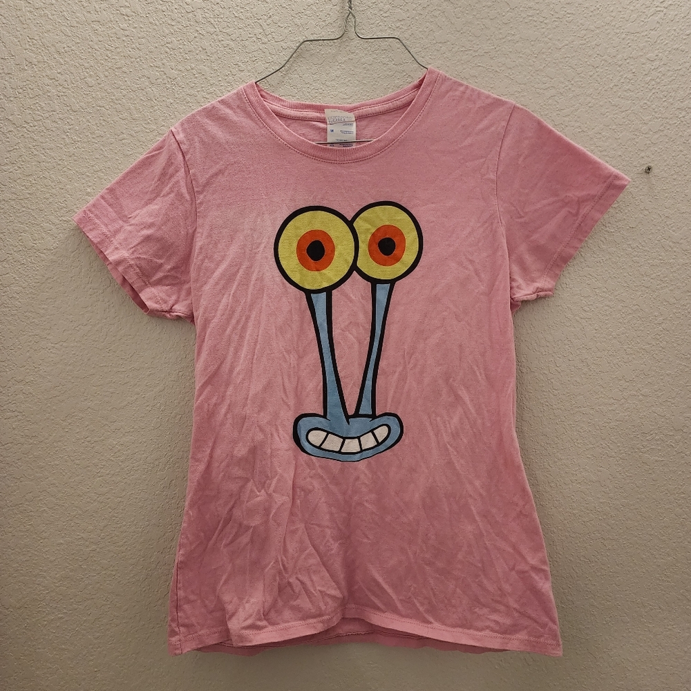 Gary The Snail Sponge Bob Square Pants Character Pink Womens Shirt Size Medium